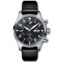Replica IWC Pilot‘s Chronograph Black Dial Men‘s Watch IW388111
