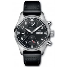 Replica IWC Pilot‘s Chronograph Black Dial Men‘s Watch IW388111