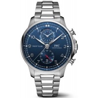 Replica IWC Portugieser Yacht Club Chronograph Blue Dial Steel Men‘s Watch IW390701