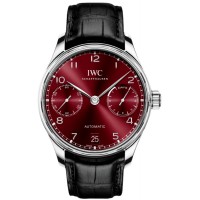 Replica IWC Portugieser Automatic 7 Day Power Reserve Burgundy Dial Men‘s Watch IW500714