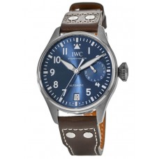 Replica IWC Big Pilot‘s Le Petit Prince Blue Dial Brown Leather Men‘s Watch IW501002