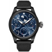 Replica IWC Big Pilot‘s Perpetual Calendar Edition Rodeo Drive Blue Dial Black Men‘s Watch IW503001