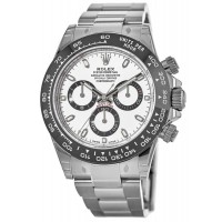 Replica Rolex Cosmograph Daytona Oystersteel White Dial Ceramic Bezel Men‘s Watch M116500LN-0001