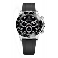 Replica Rolex Cosmograph Daytona Black Diamond Dial Rubber Strap Men‘s Watch M116519LN-0025