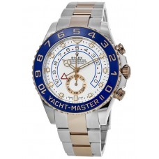 Replica Rolex Yacht-Master II White Dial Steel and 18k Everose Gold Men‘s Watch M116681-0002
