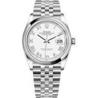 Replica Rolex Datejust 36 White Roman Dial Women‘s Watch M126200-0007
