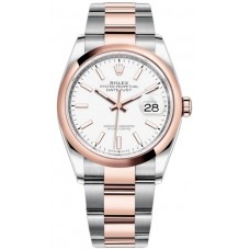 Replica Rolex Datejust 36 Steel &Everose Gold White Dial Women‘s Watch M126201-0018