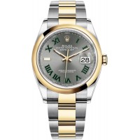 Replica Rolex Datejust 36 Steel &Yellow Gold Slate Roman Dial Women‘s Watch M126203-0036