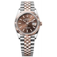 Replica Rolex Datejust 36 Steel &Everose Gold Chocolate Dial Women‘s Watch M126231-0043