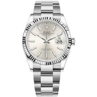 Replica Rolex Datejust 36 Steel &White Gold Silver Dial Women‘s Watch M126234-0014