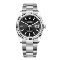 Replica Rolex Datejust 36 Steel &White Gold Black Dial Women‘s Watch M126234-0016