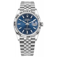 Replica Rolex Datejust 36 Steel &White Gold Blue Dial Women‘s Watch M126234-0017
