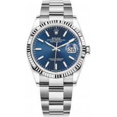 Replica Rolex Datejust 36 Steel &White Gold Blue Dial Women‘s Watch M126234-0018