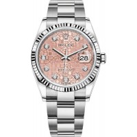 Replica Rolex Datejust 36 Pink Jubilee Diamond Dial Unisex Watch M126234-0024