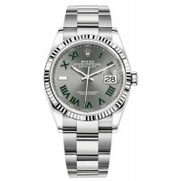 Replica Rolex Datejust 36 Steel &White Gold Slate Roman Dial Women‘s Watch M126234-0046