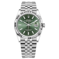 Replica Rolex Datejust 36 Steel &White Gold Mint Green Dial Women‘s Watch M126234-0051