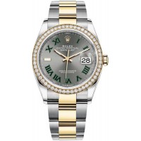 Replica Rolex Datejust 36 Yellow Gold &Diamonds Slate Wimbledon Roman Dial Women‘s Watch M126283RBR-0022 Replica Rolex Datejust 36 Yellow Gold &Diamonds Slate Wimbledon Roman Dial Women‘s Watch M126283RBR-0022