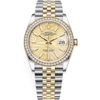 Replica Rolex Datejust 36 Yellow Gold &Diamonds Golden Palm-Motif Dial Women‘s Watch M126283RBR-0023 Replica Rolex Datejust 36 Yellow Gold &Diamonds Golden Palm-Motif Dial Women‘s Watch M126283RBR-0023