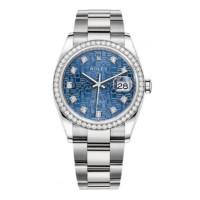 Replica Rolex Datejust 36 Steel Blue Jubilee Diamond Dial Women‘s Watch M126284RBR-0004