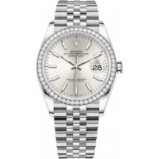 Replica Rolex Datejust 36 White Gold &Diamonds Silver Dial Women‘s Watch M126284RBR-0005 Replica Rolex Datejust 36 White Gold &Diamonds Silver Dial Women‘s Watch M126284RBR-0005