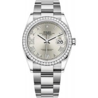 Replica Rolex Datejust 36 White Gold &Diamonds Silver Pave Roman Dial Women‘s Watch M126284RBR-0022 Replica Rolex Datejust 36 White Gold &Diamonds Silver Pave Roman Dial Women‘s Watch M126284RBR-0022