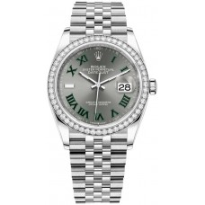 Replica Rolex Datejust 36 White Gold &Diamonds Slate Roman Dial Women‘s Watch M126284RBR-0037 Replica Rolex Datejust 36 White Gold &Diamonds Slate Roman Dial Women‘s Watch M126284RBR-0037