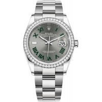 Replica Rolex Datejust 36 White Gold &Diamonds Slate Roman Dial Women‘s Watch M126284RBR-0038 Replica Rolex Datejust 36 White Gold &Diamonds Slate Roman Dial Women‘s Watch M126284RBR-0038