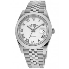 Replica Rolex Datejust 41 White Roman Jubilee Band Men‘s Watch M126300-0016