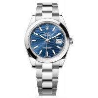 Replica Rolex Datejust 41 Blue Fluted-Motif Dial Men‘s Watch M126300-0023