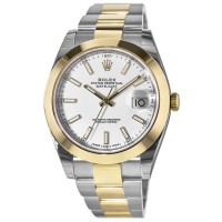 Replica Rolex Datejust 41 Gold &Steel White Dial Men‘s Watch M126303-0015
