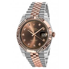 Replica Rolex Datejust 41 Steel and Everose Gold Chocolate Dial Diamond Men‘s Watch M126331-0004 Replica Rolex Datejust 41 Steel and Everose Gold Chocolate Dial Diamond Men‘s Watch M126331-0004