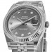 Replica Rolex Datejust 41 Steel &White Gold Rhodium Diamond Dial Fluted Bezel Men‘s Watch M126334-0006