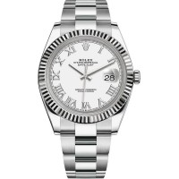 Replica Rolex Datejust 41 White Roman Dial Men‘s Watch M126334-0023
