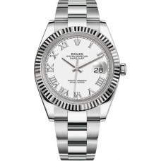 Replica Rolex Datejust 41 White Roman Dial Men‘s Watch M126334-0023