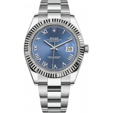 Replica Rolex Datejust 41 Blue Roman Dial Men‘s Watch M126334-0025