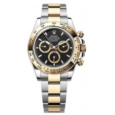 Replica Rolex Cosmograph Daytona and Yellow Gold Black Dial Men‘s Watch M126503-0003