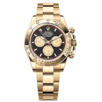 Replica Rolex Cosmograph Daytona Yellow Gold Black and Champagne Dial Men‘s Watch M126508-0002