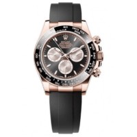 Replica Rolex Cosmograph Daytona Rose Gold Black and Sundust Dial Oysterflex Men‘s Watch M126515LN-0002