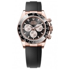 Replica Rolex Cosmograph Daytona Rose Gold Black and Sundust Dial Oysterflex Men‘s Watch M126515LN-0002