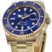 Replica Rolex Submariner Blue Dial 18K Yellow Gold Men‘s Watch M126618LB-0002