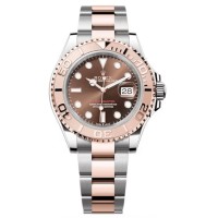 Replica Rolex Yacht-Master 40 Chocolate Dial Rose Gold Rolesor Men‘s Watch M126621-0001