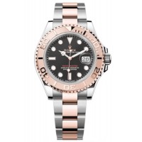 Replica Rolex Yacht-Master 40 Black Dial Rose Gold Rolesor Men‘s Watch M126621-0002