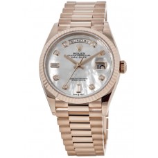 Replica Rolex Day-Date Rose Gold Mother-of-Pearl Diamond Dial Women‘s Watch M128235-0029 Replica Rolex Day-Date Rose Gold Mother-of-Pearl Diamond Dial Women‘s Watch M128235-0029
