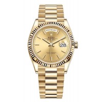 Replica Rolex Day-Date Yellow Gold Champagne Dial Women‘s Watch M128238-0045