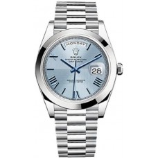 Replica Rolex Day-Date 40 Ice Blue Dial Platinum Men‘s Watch M228206-0001