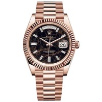 Replica Rolex Day-Date 40 18K Everose Gold Eisenkiesel Diamond Dial Men‘s Watch M228235-0045