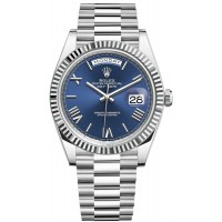 Replica Rolex Day-Date 40 Platinum Blue Dial Men‘s Watch M228236-0007