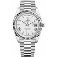 Replica Rolex Day-Date 40 Platinum White Dial Men‘s Watch M228236-0010