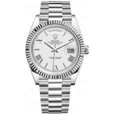 Replica Rolex Day-Date 40 Platinum White Dial Men‘s Watch M228236-0010