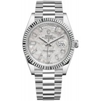 Replica Rolex Day-Date 40 Platinum Meteorite Diamond Dial Men‘s Watch M228236-0011